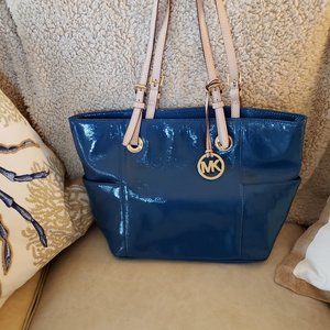 Michael Kors Medium blueberry colored tote bag